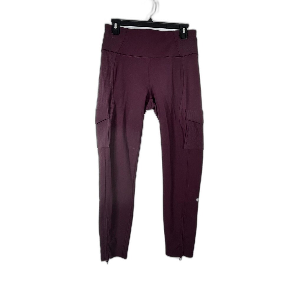 Lululemon Trail Trekker Leggings Trail High Rise burgundy 10 Purple